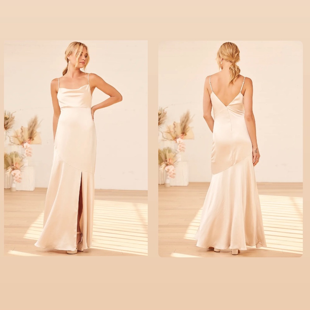 Champagne silk dress
